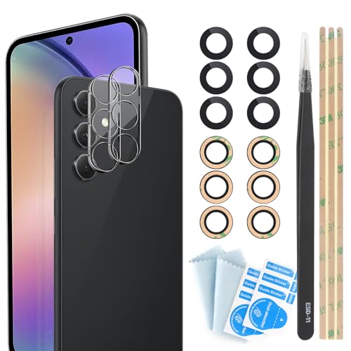 YHX-OU 6.4'' 2 Pièces Lentille de rechange Pour Samsung Galaxy A54 5G Lentille en Verre Vitre...
