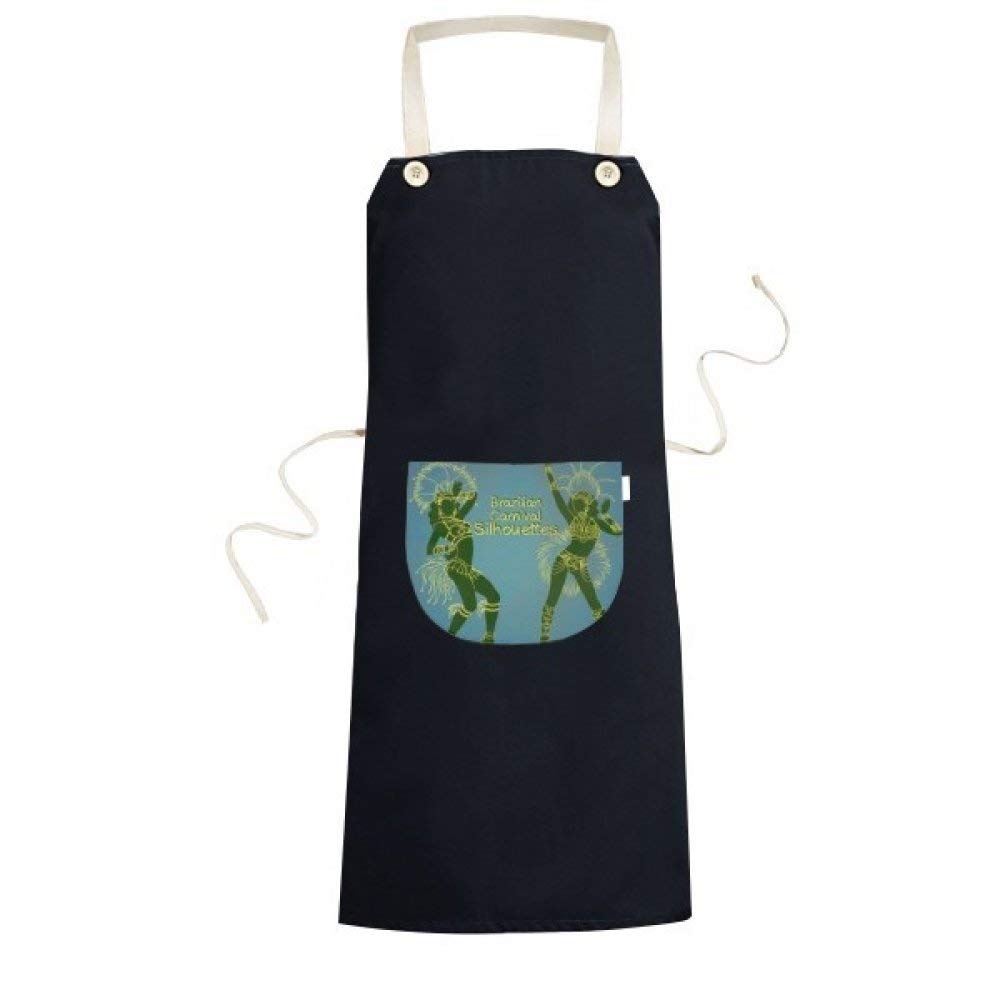 Tablier noir Hula silhouette verte fini les taches en cuisine