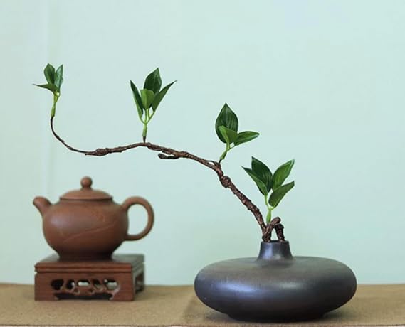 Japanese Style Ceramic Flower Vase Small Ikebana Flower Bud Vase Flower Arrangement Pottery Vases 48