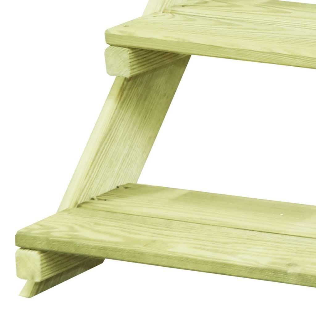 Supporto per fiori, 80 x 80 x 80 cm, in legno di pino, 5 livelli | Legno di pino massiccio, resistente alle intemperie, per esterni, facile da montare