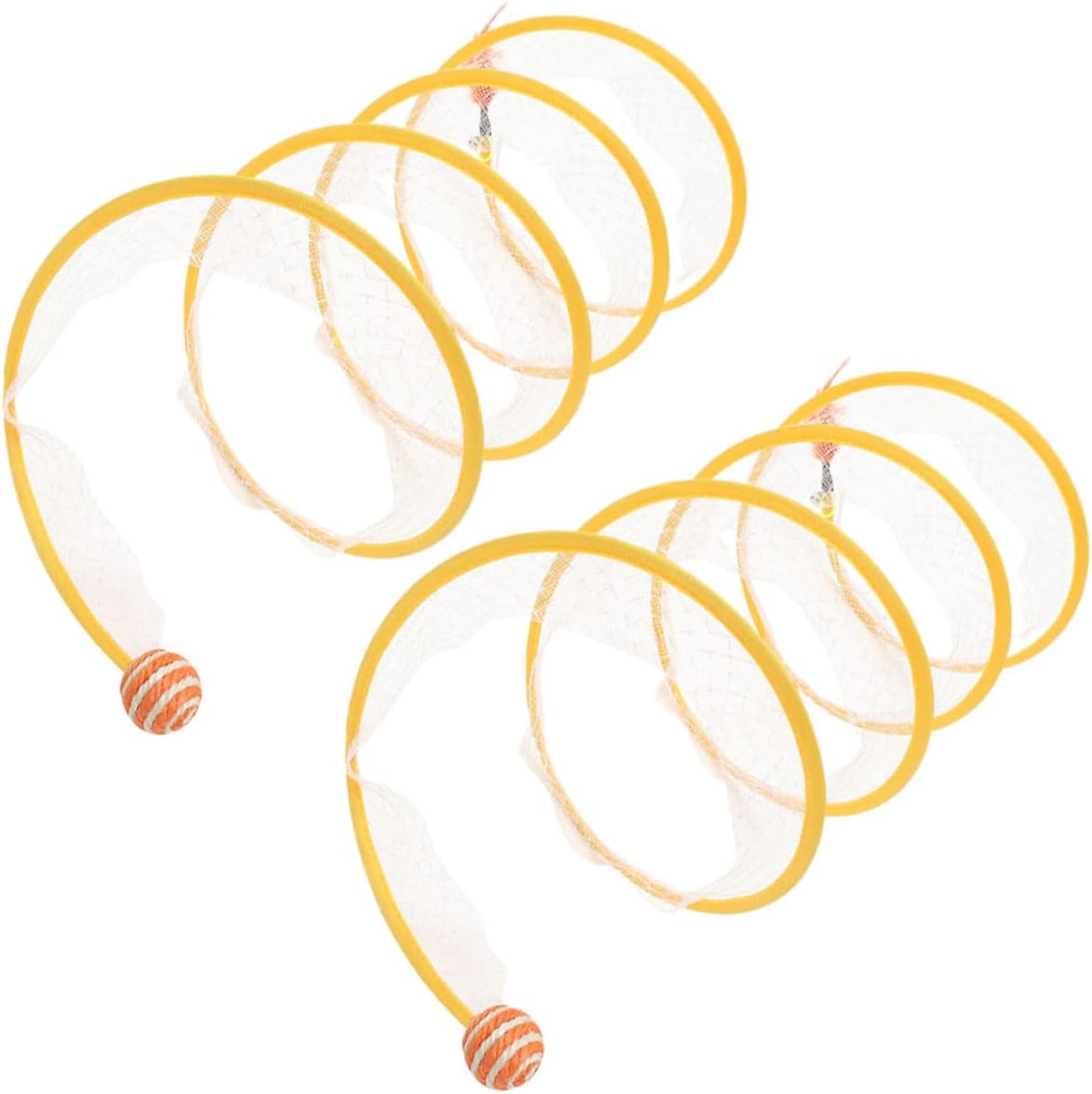 NOLITOY 6pcs Cat Tunnel Toys Interactive Collapsible Play Tunnel for Cats and Kittens Kicking Toy Kitten Accessory Options -Shaped Design