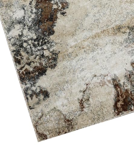 Image of Abstract Modern Classical Silk Carpet - Super Soft, High-Density Rug for Living Room, Bedroom & Hall with 1 inch Thickness - (5 x 7 Feet) Colour Multi