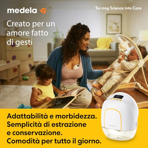 Medela Melody Inbra Tiralatte Indossabile Singolo, Mani Libere – Fit Ultra-Morbido, Easy Pump&Store, All-In-One, Prestazioni Potenti, 2 Modalità & 9 Livelli, Coppe In Silicone, Porta USB-C - 2