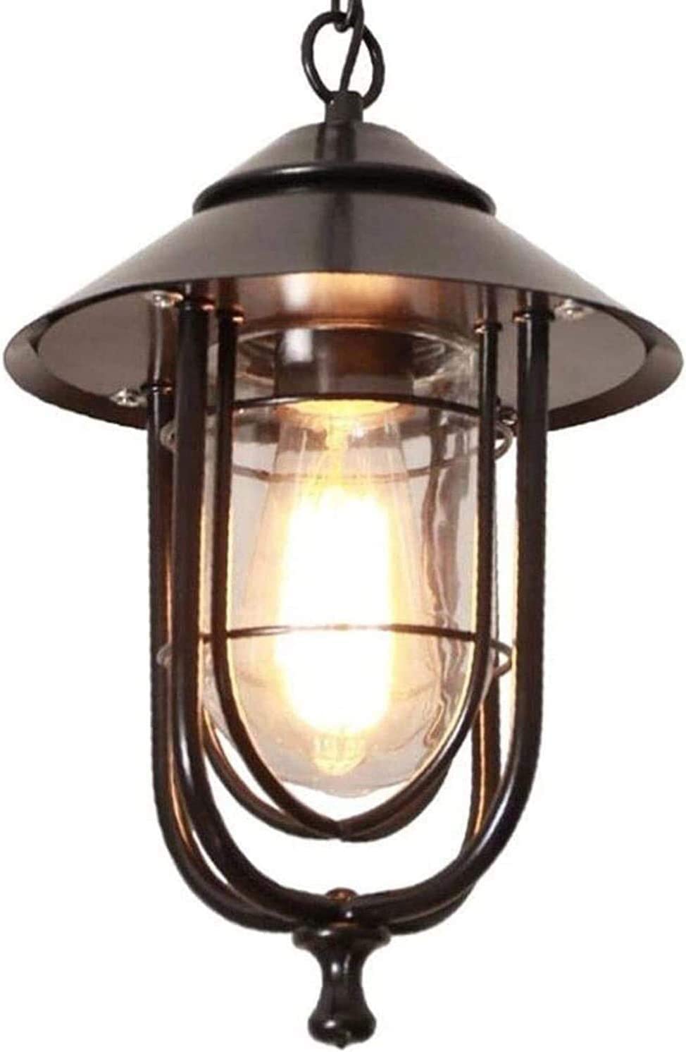 E27 Lámparas colgantes Lámpara colgante para exteriores Luz de techo retro Lámpara de linterna de metal industrial vintage Luces impermeables a prueba de lluvia Gazebo Villa Loft Patio Balcón Patio