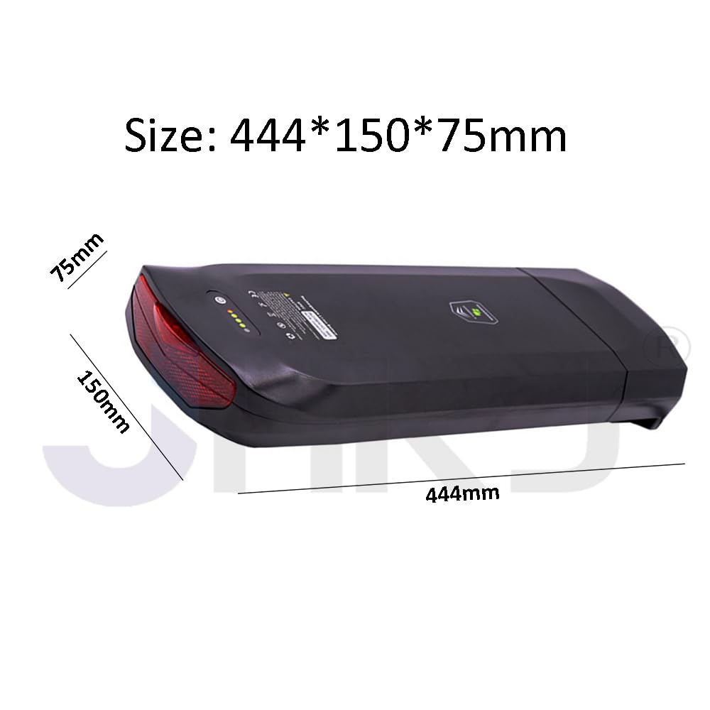 Batteria per Portapacchi Posteriore da 48V 36V 17.5Ah 20Ah 25Ah 30Ah e Batteria al Litio agli ioni di Litio da 52V 15Ah 20Ah per e-Bike con Caricabatterie.