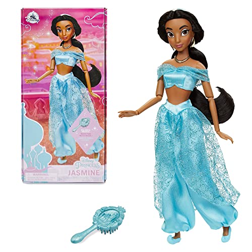 Disney Store Poupée pour Enfants Princesse Jasmine, Aladdin, 29 cm, avec Brosse à détails moulés, Jouet entièrement articulé - Convient aux 3 Ans et Plus