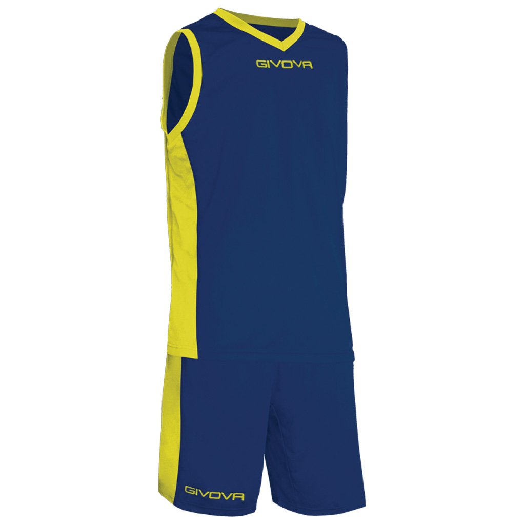 givova Power Kit Basketball, Men's, Power, Multicolore (Blu/Giallo), L
