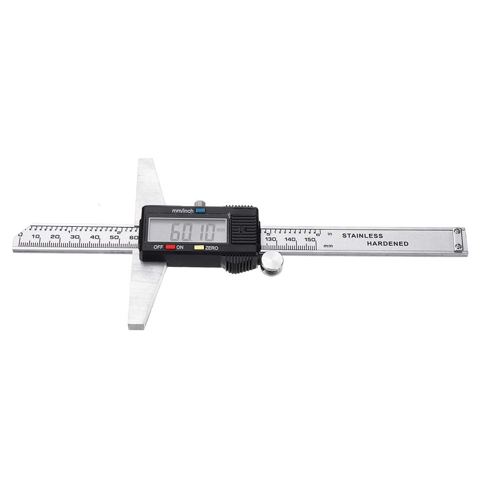 0-150mm Acero Inoxidable Electrónico Digital Profundidad Vernier Calibrador LCD Vernier Calibrador Herramienta de Medición