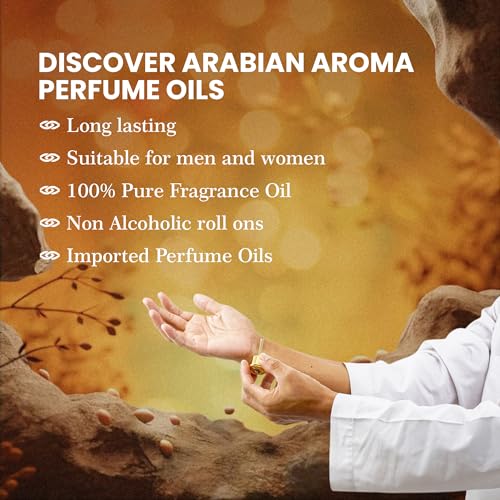 Image of Arabian Aroma Ghani Sandalwood Attar | Long-Lasting Sandalwood Roll On Itra Perfume for Men | Alcohol-Free Itar for Men & Women | 100% Perfume | Attar for Men Long Lasting Smell (6ml)