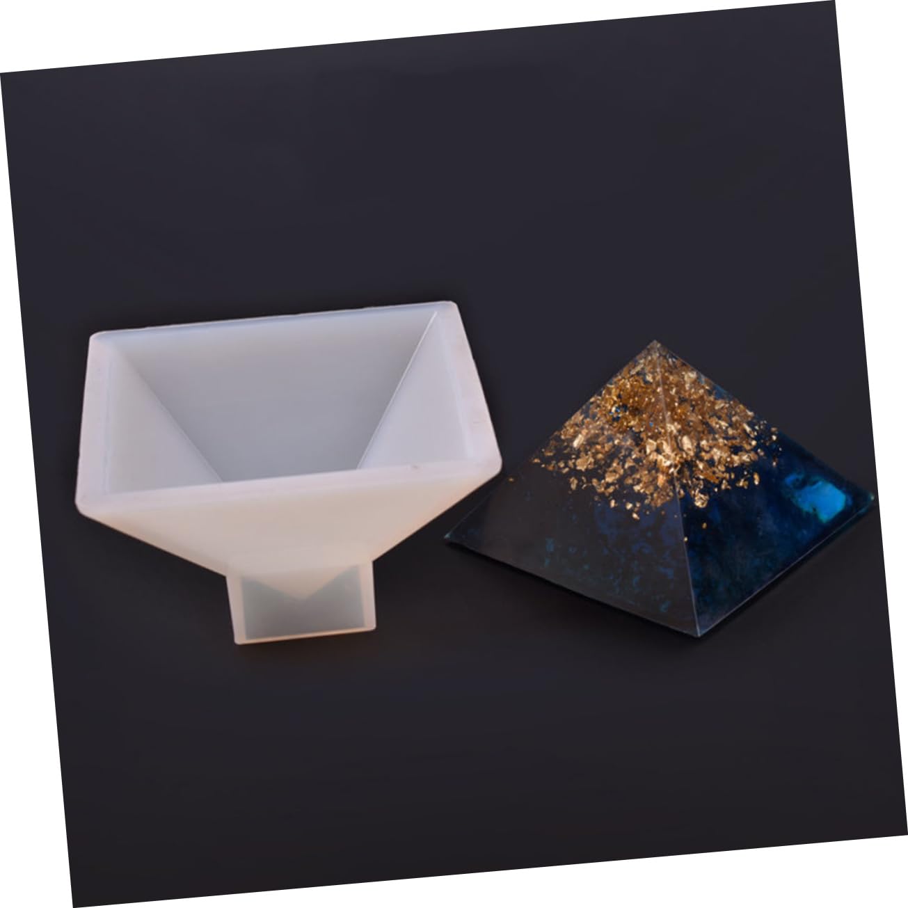 Uonlytech Lot De 3 Moules Pyramidaux en Silicone pour Pâtisserie Décoration De Gâteaux Fondants Cristal Lavande
