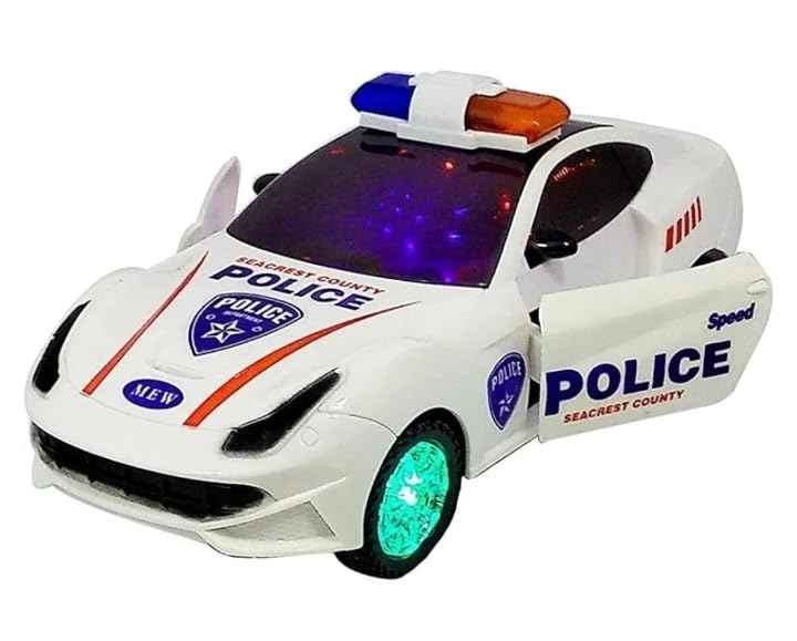 Manos Kids Remote Control Police Car Toy, 360 Degree Rotation, Door Opener, 1 Pack, White (B0DHNYLFJ7) Amazon Price History, Amazon Price Tracker