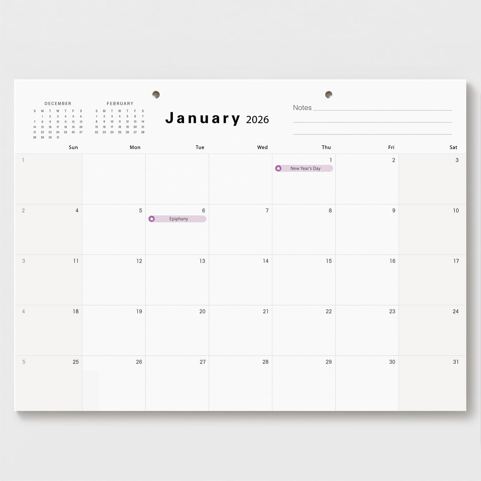 2026 Desk Calendar (Now – Jun.2027) 35×25.5 cm with Canada Holidays and 234 Stickers, Large Monthly Desktop Calendar 2026 for Home, School, Office