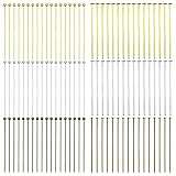 1200Pcs Head Ball Pins Eye Pins for Jewelry Making Ball Head Beading Pins 600Pcs Ball Head Pins 600P