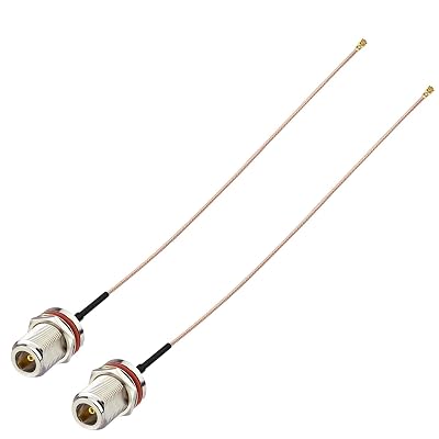 Superbat Female to N Type Female Bulkhead Mount Pigtail Cable 8inch Low Loss RG178 Coaxial Jumper(2Pcs) for RF Applications,Base Stations,PCI WiFi Card,Wireless Router,Gateway etc