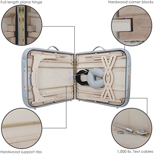 Image of EARTHLITE Premium Portable Massage Table Package SPIRIT - Spa-Level Comfort, Deluxe Cushioning incl. Flex-Rest Face Cradle & Strata Face Pillow, Carry Case (30 /32 inch x 73 inch) - Made in USA