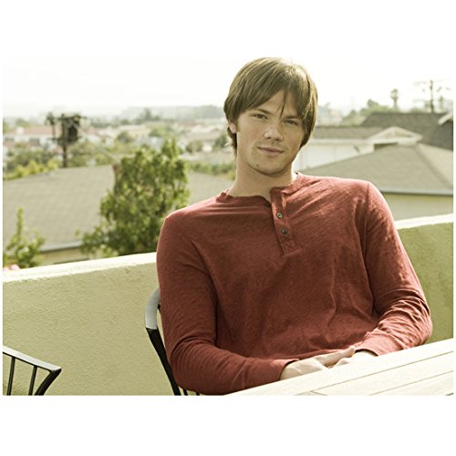 Supernatural Jared Padalecki as Sam Winchester Leaning Back in Chair Outside 8 x 10 Photo