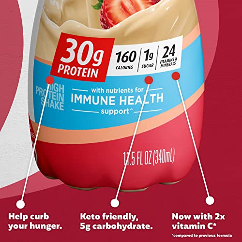 Premier Protein Shake -24 Vitamins & Minerals/Nutrients To Support Immune Health, Strawberries, 11.5 Fl Oz (Pack Of 12) #TOP3