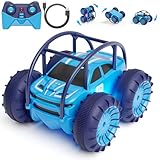 ifollower Amphibious Remote Control Car, Rechargeable RC Cars & Remote 360° Rotating Flips 2.4Ghz 4WD All Terrain Stunt Car Toy Christmas Birthday Gift for Kids Boys 3-12 Years