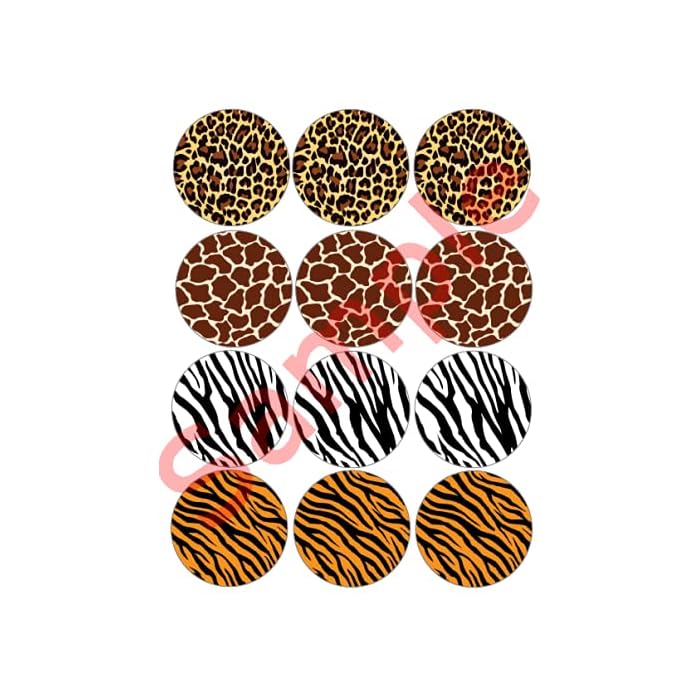 Buy Safari Animal Print Edible Images 2 Topper Edible Cupcake Toppers 