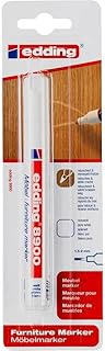 edding 8900 marqueur pour meuble - blanc pur - pointe ronde 1,5-2 mm - pour &eacute;liminer et corriger les rayures des meubles, les &eacute;raflures et les taches des placages,du bois massif,des tables et bureaux