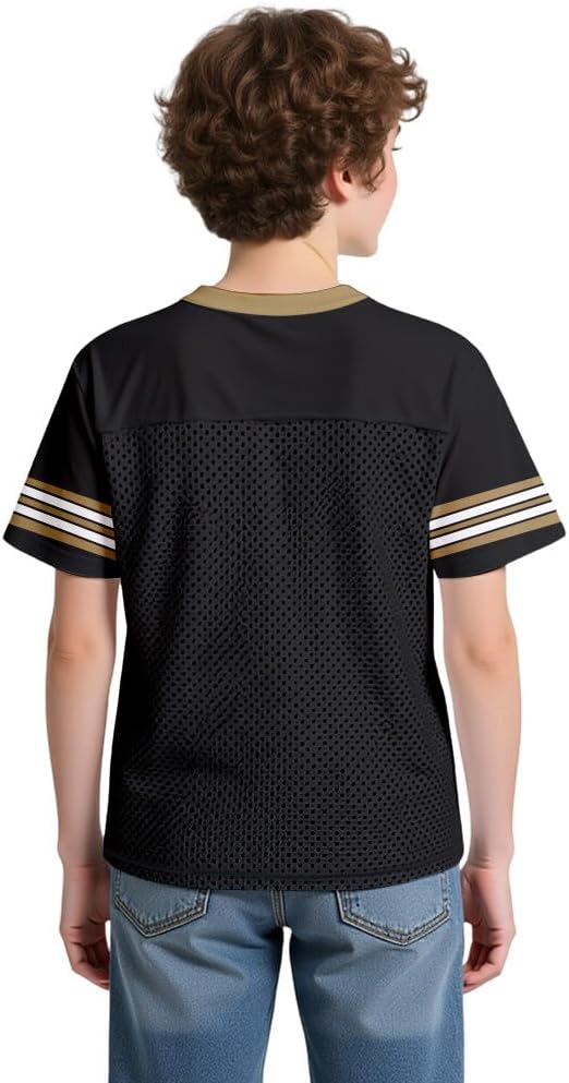 Boys Football Jersey Blank Mesh Hip Hop Short Sleeve Shirt Girls Plain Practice Sport Uniform Gift for Youth S~XL - Image 2