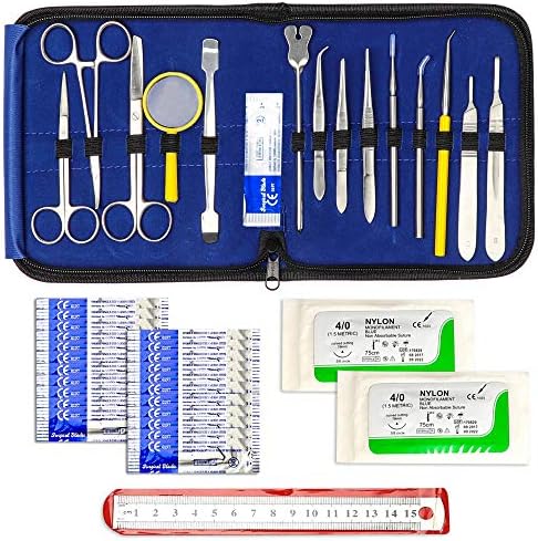 39 Pcs Advanced Dissection Kit - For Botany veterinary Medical Student Full Dissection Kit Set with Stainless Steel Instruments For Dissecting Frogs Perfect for Anatomy Biology Students.