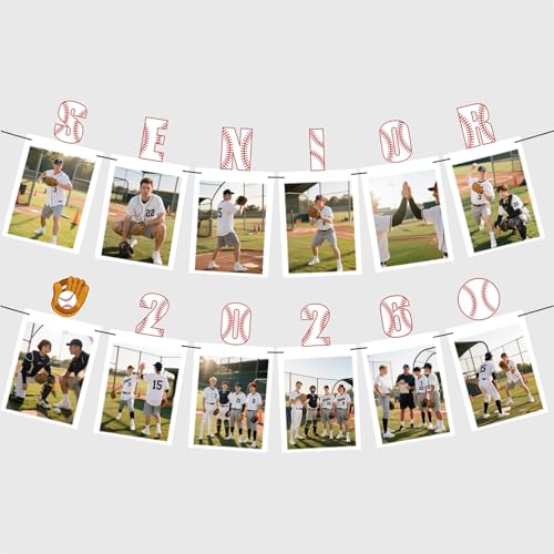 Senior Night Baseball Banner 2026 Graduation Photo Decor