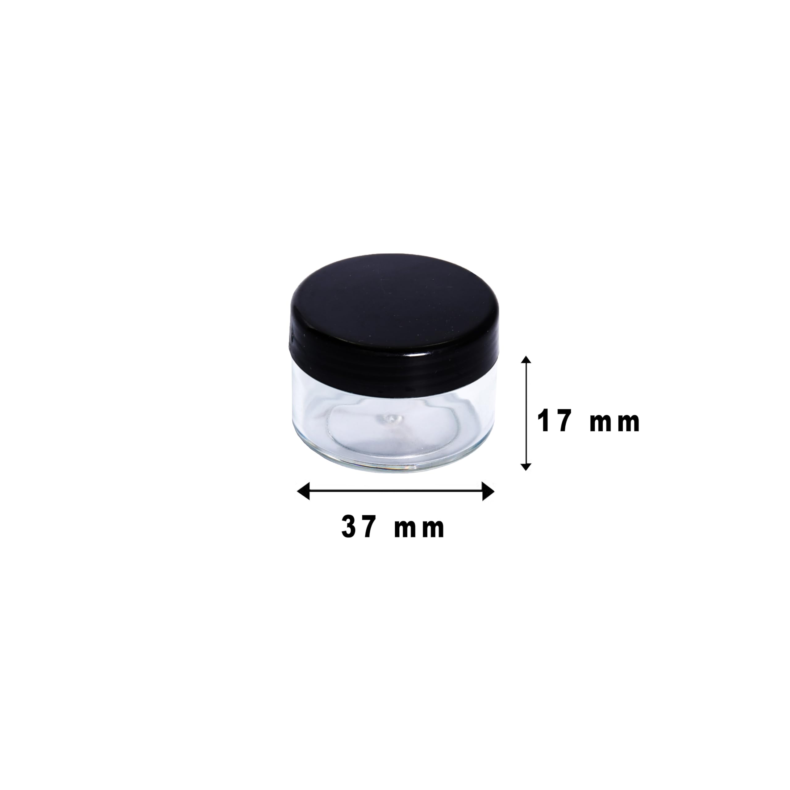 Zetla Okrągłe plastikowe pudełka do przechowywania (B2) 10 ml przezroczysty rozmiar (37 x 17 mm) pudełko 125 szt