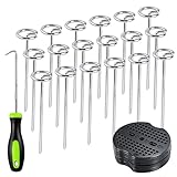 120Pcs Landscape Fabric Pins, Weed Barrier Stakes with...