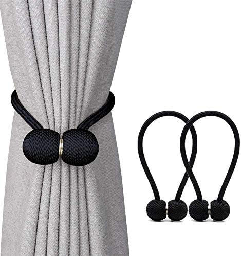 OEXEO 2 PCS Curtain Tiebacks Random Modelling Curtain Holdbacks Drapery Tie Backs,Decorative Rope Hook for Window Blackout and Sheer Panels No Need Punching (Beige) (B-#5) (A-#5)