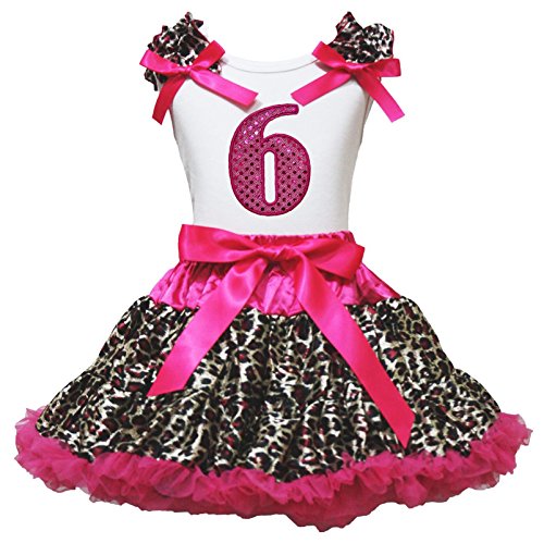 Ropa de cumpleaños 6 años para niña: el regalo perfecto de falda tutú rosa y leopardo