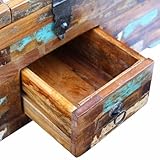 vidaXL Massivholz Couchtisch Truhe Beistelltisch Sofatisch Aufbewahrung Antik - 4
