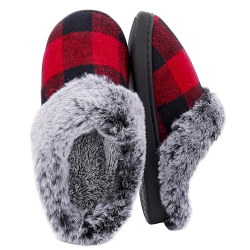 Fuzzy Slippers – Cozy, Plush House Slippers with Wrapped Heel for Ultimate Comfort