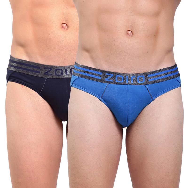 Image of Zoiro Men's Cotton Blend Solid Sports Brief (Pack of 2) |Colours May Vary