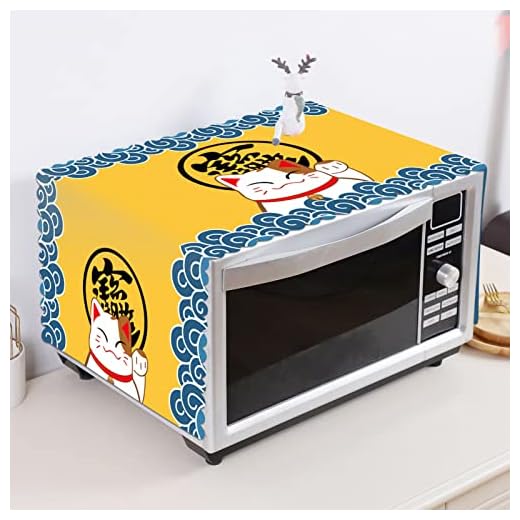 Capa De Algodão Para Forno De Micro-ondas, Protetor Superior à Prova De Poeira Com Sacos De Armazenamento Laterais, Capa Universal Para Casa E Cozinha(D)