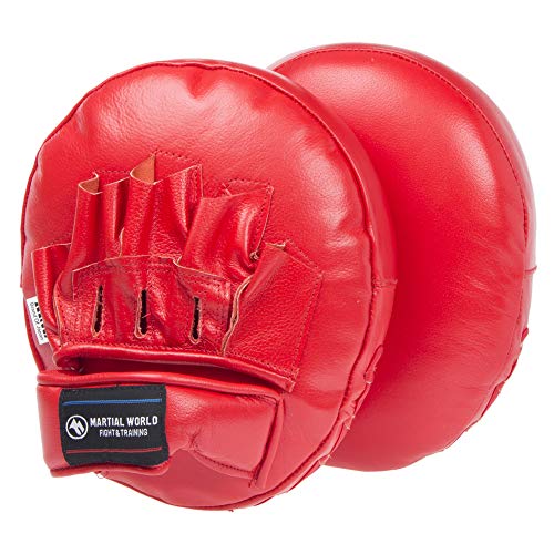 Martial World PM68-RD Multi-Punching Mitt, Red, Black, Length 9.8 x Width 7.9 x Thickness 3.1 inches (25 x 20 x 8 cm)