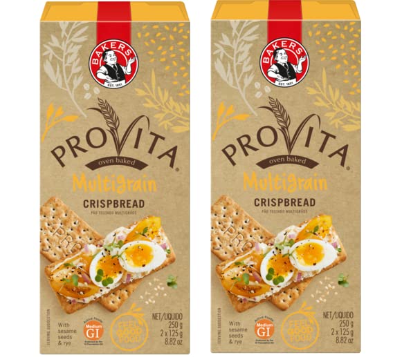 BAKERS EST 1851 Provita | High Fibre | Keto friendly (Multigrain Crispbread, 9 Ounce (Pack of 2))