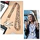 Vicloon Schlüsselband, Schlüsselband Lanyard, Lanyard für Schlüssel, mit 2 Zubehör, Doppelseitiger Druck, Halsriemen Schlüsselbund für Schlüssel, ID Badge Card Holder, Ausweishülle(Leopardenmuster)