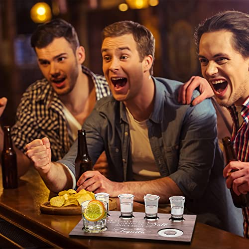 image for CHENGU Tequila Shot Board Tequila Gifts for Women Men Shot Glasses Hol
