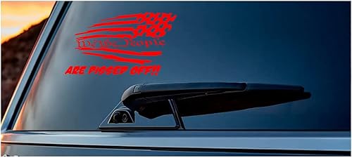 Miniatura 1 de Red Stars Rt. - Calcomanía de vinilo con la bandera estadounidense "We The People are Pissed Off" (We The People are Pissed Off)  UR Impressionspara