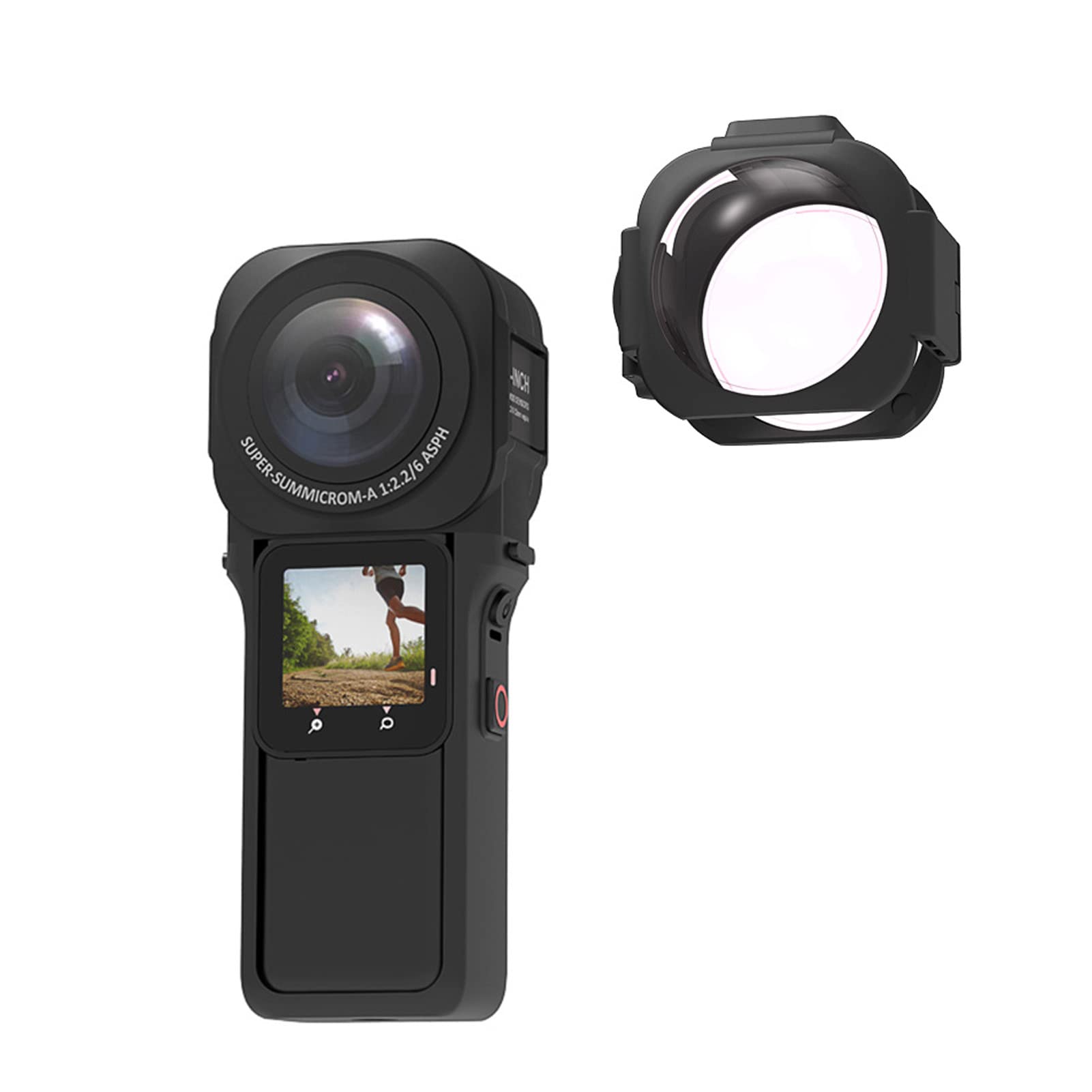 Kameraobjektiv-Schutzhülle Für Insta360 ONE RS 1 Zoll 360 Edition – Aus PC, Mit Cold Shoe, Hoher Lichtdurchlässigkeit