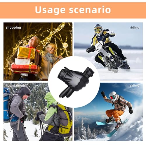 POONWEI Luvas de couro para homens, luvas quentes com tela sensível ao toque para dirigir no inverno