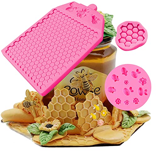 Moldes de silicona texturizados de panal para hacer fondant taza de fondant, gelatina, jabón de azucar