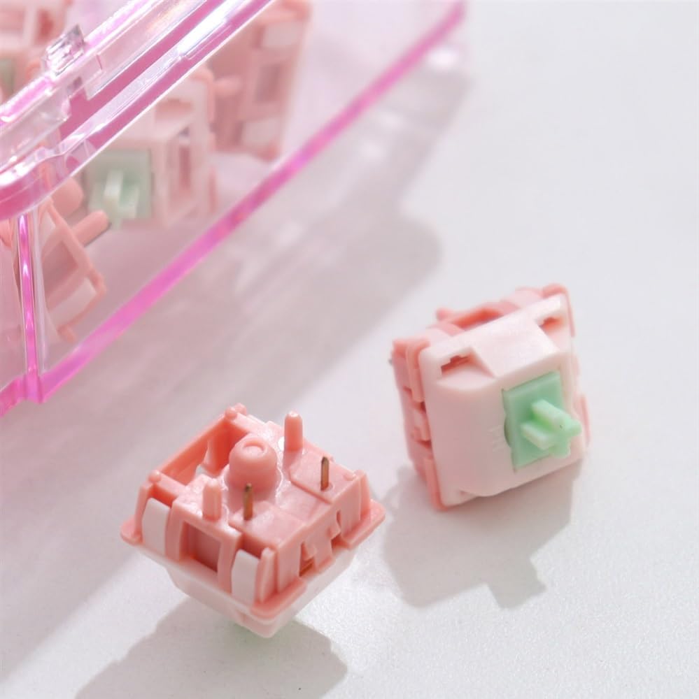 DucKey BSUN Aniya Switch R2, Commutateur Crème Linéaire Pré-lubrifié 5pin pour Clavier Mécanique Personnalisé (Color : 28g, Size : 70PCS)