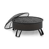 Blumfeldt 2-in-1 Feuerschale - Ø 75 cm Grill, Abnehmbarer...
