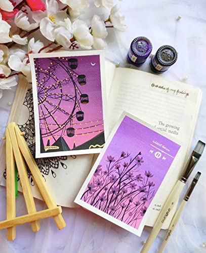 Zen Sangam A5 Artists' Expert Watercolor 300GSM 60% algodão prensado a frio bloco de papel de esboç