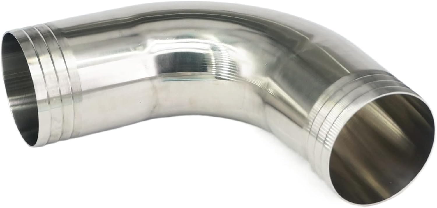 Fit for 76mm 3" I/D Hose Barbed 304 Stainless Steel Sanitary 90 Degree Elbow Pipe Fitting Connnector