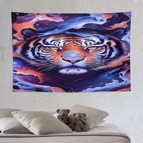 Tapisserie murale tigre grand format pour créer une ambiance jungle dans un dortoir