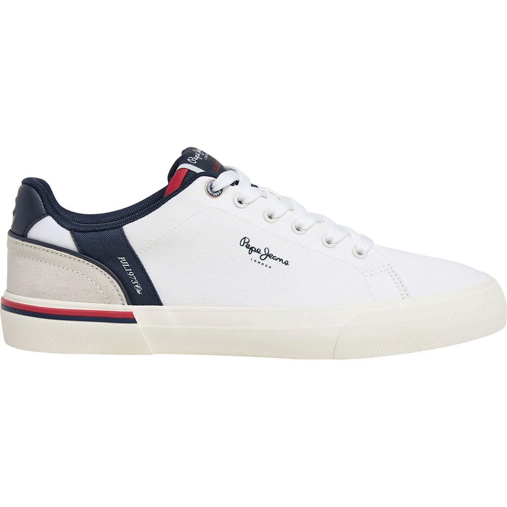 Pepe Jeans Men's Kenton State M Sneak, White (White), 44