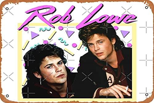 Cartel de metal - Póster de lata de Rob Lowe de los años 80, 12 x 8 pulgadas